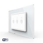 Intrerupator Triplu Wi-Fi cu Touch LIVOLO, standard italian – Serie Noua, Alb SmartElectro IntelligentHouse
