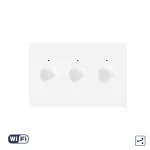 Modul Intrerupator Triplu Cap Scara / Cruce Wi-Fi cu Touch LIVOLO, standard italian – Serie Noua, Alb SmartElectro IntelligentHouse