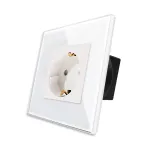 Priza Simpla LUXION cu Rama din Sticla SmartElectro IntelligentHouse
