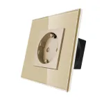 Priza Simpla LUXION cu Rama din Sticla SmartElectro IntelligentHouse