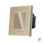 Intrerupator Dublu Wi-Fi cu Touch din Sticla si Rama de Aluminiu LUXION SmartElectro IntelligentHouse