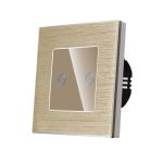 Intrerupator Dublu cu Touch din Sticla si Rama de Aluminiu LUXION SmartElectro IntelligentHouse