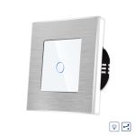 Intrerupator Simplu cu Variator Cap Scara / Cruce cu Touch si Rama din Aluminiu LUXION SmartElectro IntelligentHouse