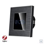 Intrerupator Simplu cu Variator cu Touch din Sticla si Rama de Aluminiu LUXION, protocol Zigbee SmartElectro IntelligentHouse