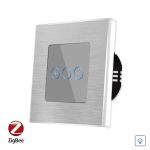 Intrerupator Simplu cu Variator cu Touch din Sticla si Rama de Aluminiu LUXION, protocol Zigbee SmartElectro IntelligentHouse