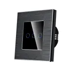 Intrerupator Triplu cu Touch din Sticla si Rama de Aluminiu LUXION, 500W SmartElectro IntelligentHouse