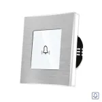 Buton Sonerie cu Touch, cu Revenire, din Sticla si Rama de Aluminiu LUXION SmartElectro IntelligentHouse