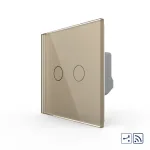 Intrerupator Dublu Cap Scara / Cruce Wireless cu Touch LIVOLO - Serie Noua SmartElectro IntelligentHouse