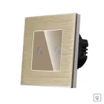 Intrerupator Dublu cu Variator si Touch din Sticla si Rama de Aluminiu LUXION SmartElectro IntelligentHouse