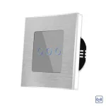 Intrerupator Triplu cu Touch din Sticla si Rama de Aluminiu LUXION, RF433 SmartElectro IntelligentHouse