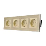 Priza Cvadrupla LUXION cu rama din aluminiu SmartElectro IntelligentHouse