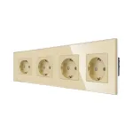 Priza Cvadrupla LUXION cu rama din sticla SmartElectro IntelligentHouse