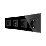 Priza Cvadrupla LUXION cu rama din sticla SmartElectro IntelligentHouse