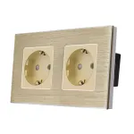 Priza Dubla LUXION cu rama din aluminiu SmartElectro IntelligentHouse