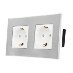 Priza Dubla LUXION cu rama din aluminiu SmartElectro IntelligentHouse
