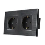 Priza Dubla LUXION cu rama din aluminiu SmartElectro IntelligentHouse