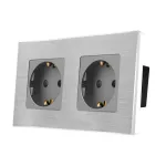 Priza Dubla LUXION cu rama din aluminiu SmartElectro IntelligentHouse