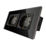 Priza Dubla cu Rama din Sticla LUXION SmartElectro IntelligentHouse