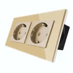 Priza Dubla cu Rama din Sticla LUXION SmartElectro IntelligentHouse