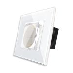 Priza Simpla cu Capac de Protectie cu Rama din Sticla LUXION SmartElectro IntelligentHouse