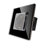 Priza Simpla cu Capac de Protectie cu Rama din Sticla LUXION SmartElectro IntelligentHouse