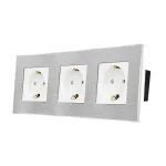 Priza Tripla LUXION cu rama din aluminiu SmartElectro IntelligentHouse