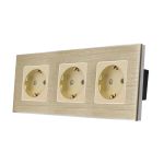 Priza Tripla LUXION cu rama din aluminiu SmartElectro IntelligentHouse