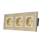 Priza Tripla LUXION cu rama din aluminiu SmartElectro IntelligentHouse