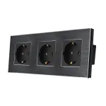 Priza Tripla LUXION cu rama din aluminiu SmartElectro IntelligentHouse