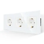 Priza Tripla cu Rama din Sticla LUXION SmartElectro IntelligentHouse