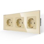 Priza Tripla cu Rama din Sticla LUXION SmartElectro IntelligentHouse