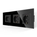 Priza Tripla cu Rama din Sticla LUXION SmartElectro IntelligentHouse