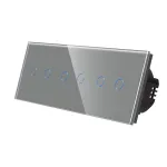 Intrerupator Dublu + Dublu + Dublu cu Touch din Sticla LUXION SmartElectro IntelligentHouse