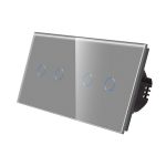 Intrerupator Dublu + Dublu cu Touch din Sticla LUXION SmartElectro IntelligentHouse