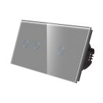 Intrerupator Dublu + Simplu cu Touch din Sticla LUXION SmartElectro IntelligentHouse