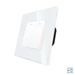 Intrerupator Dublu Cap Scara Mecanic LUXION cu Rama din Sticla SmartElectro IntelligentHouse