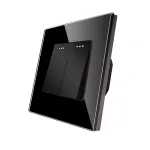 Intrerupator Dublu Mecanic LUXION cu Rama din Sticla SmartElectro IntelligentHouse