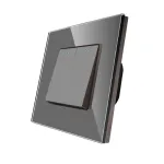 Intrerupator Dublu Mecanic LUXION cu Rama din Sticla SmartElectro IntelligentHouse