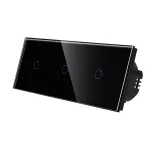 Intrerupator Simplu + Simplu + Simplu cu Touch din Sticla LUXION SmartElectro IntelligentHouse