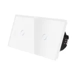 Intrerupator Simplu + Simplu cu Touch din Sticla LUXION SmartElectro IntelligentHouse