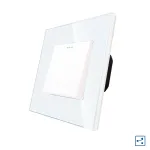 Intrerupator Simplu Cap Cruce Mecanic LUXION cu Rama din Sticla SmartElectro IntelligentHouse