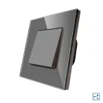 Intrerupator Simplu Cap Scara Mecanic LUXION cu Rama din Sticla SmartElectro IntelligentHouse