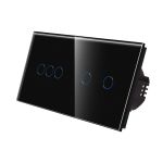 Intrerupator Triplu + Dublu cu Touch din Sticla LUXION SmartElectro IntelligentHouse
