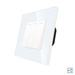 Intrerupator Triplu Cap Scara Mecanic LUXION cu Rama din Sticla SmartElectro IntelligentHouse