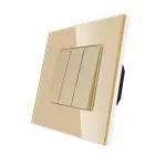 Intrerupator Triplu Mecanic LUXION cu Rama din Sticla SmartElectro IntelligentHouse