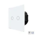 Intrerupator Dublu Wi-Fi + RF433 cu Touch din Sticla LUXION SmartElectro IntelligentHouse