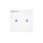 Intrerupator Dublu Wi-Fi cu Touch din Sticla Tellur, SS2N, 2 Porturi SmartElectro IntelligentHouse