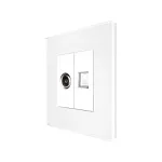 Priza TV + Internet cu Rama din Sticla LUXION SmartElectro IntelligentHouse