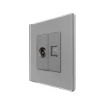 Priza TV + Internet cu Rama din Sticla LUXION SmartElectro IntelligentHouse