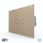 Intrerupator Dublu Cap Scara / Cruce Wi-Fi cu Touch LIVOLO, standard italian – Serie Noua SmartElectro IntelligentHouse